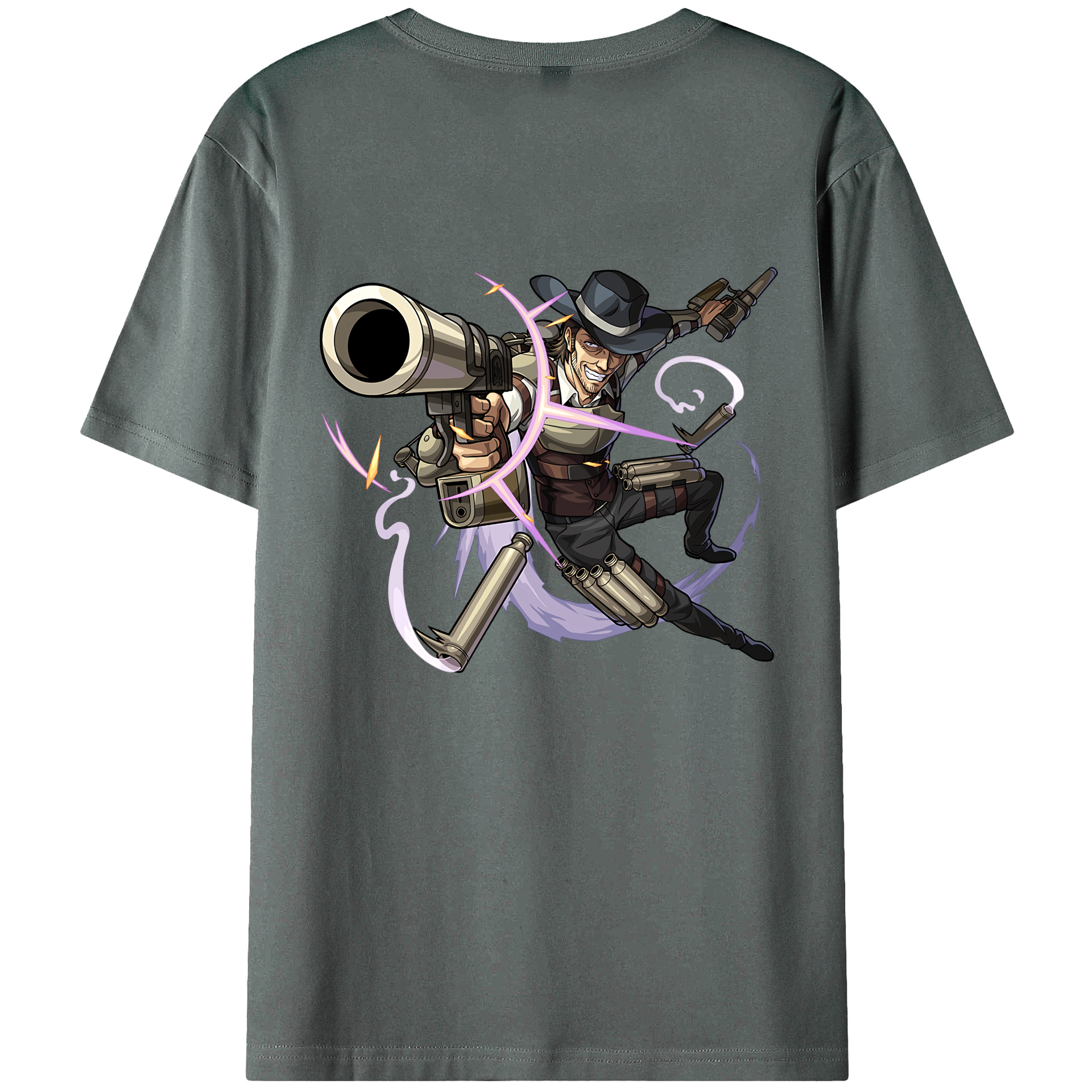 （画像用） 進撃の巨人 ケニー·アッカーマン Attack on Titan Kenny Ackerman 綿100％ メンズ半袖Tシャツ（バックプリント） 通気性